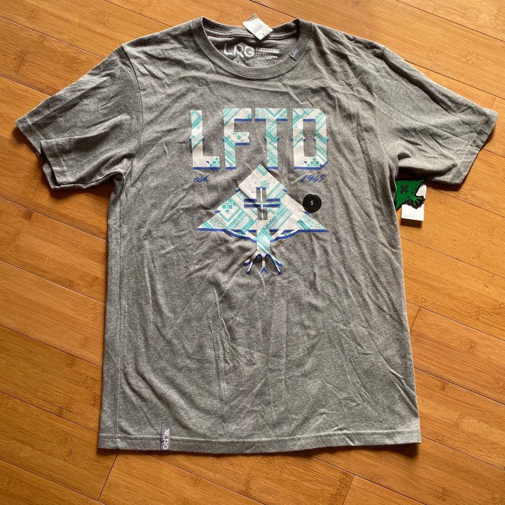 NWT LRG LFTD Havana Lock Up T-Shirt grey S